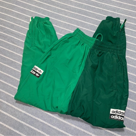 Adidas Originals Green Two Tone Track Jogger Pants XS - Picture 9 of 10